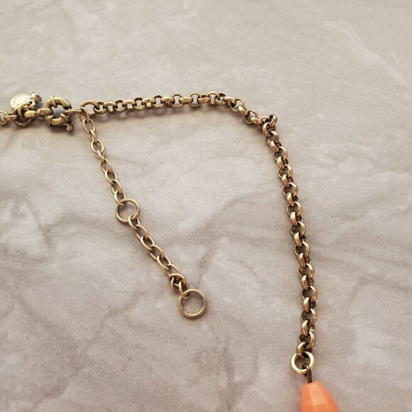 🧡 J.Crew Orange Geometric Beaded Statement Necklace 🧡 - Picture 11 of 15